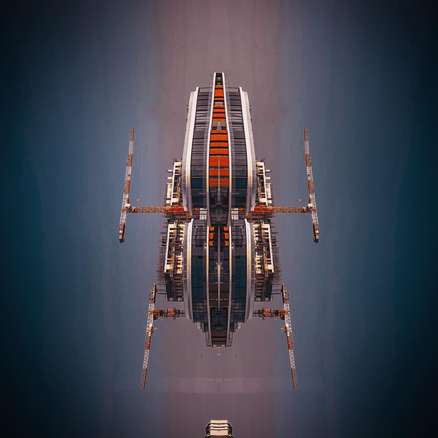 futuristic spacecraft with wing-like structures