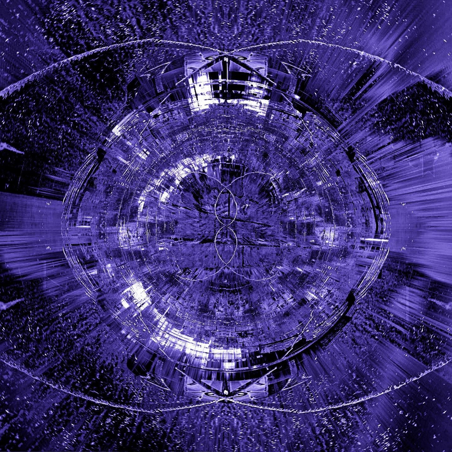 Abstract purple geometric circular pattern