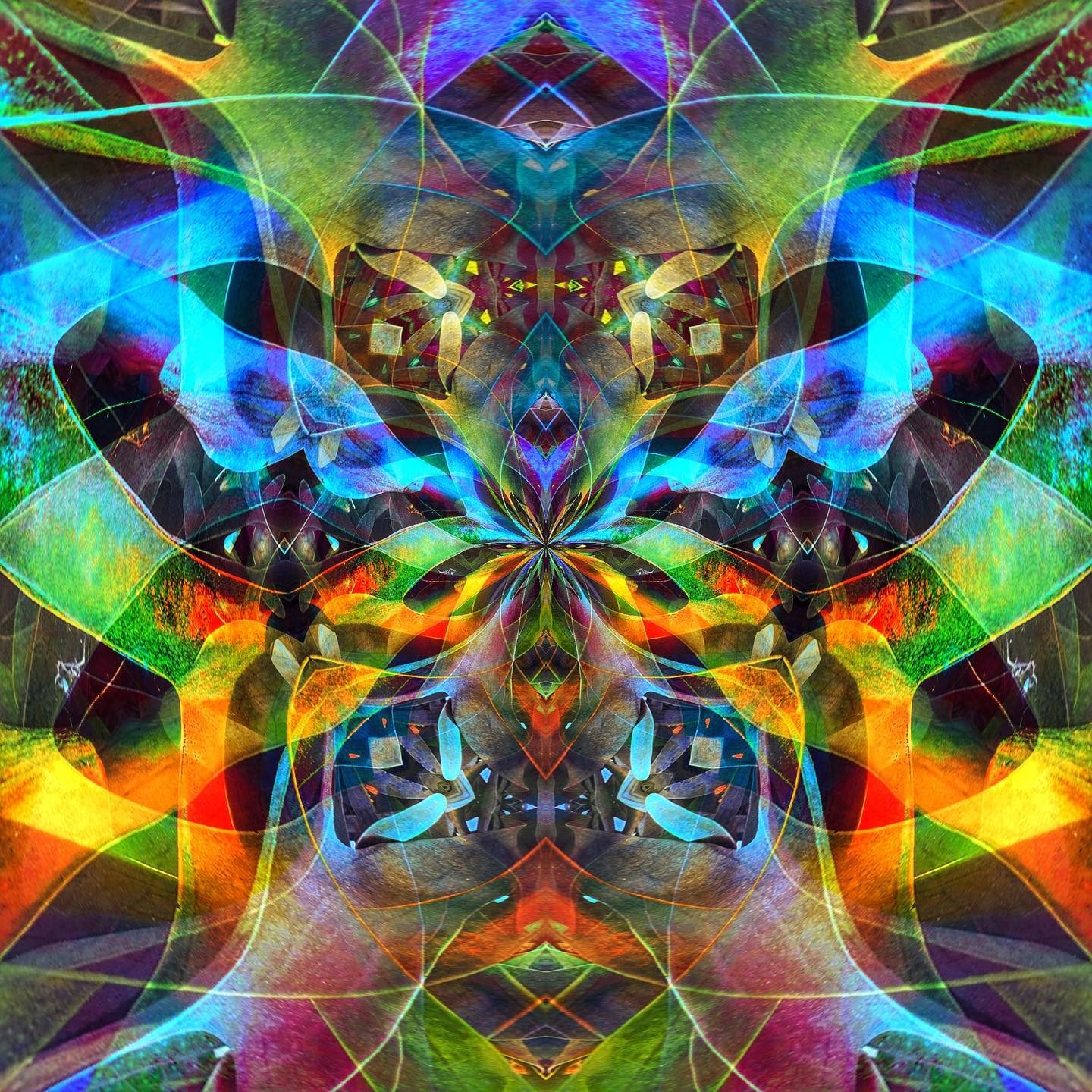 vibrant symmetrical abstract pattern