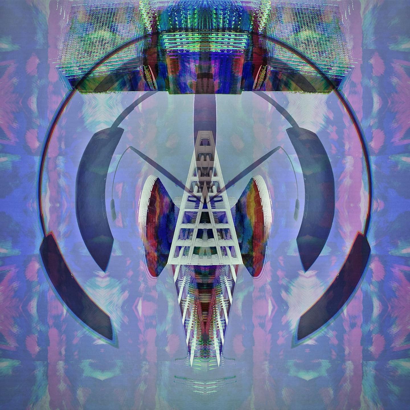 Symmetrical abstract digital art pattern