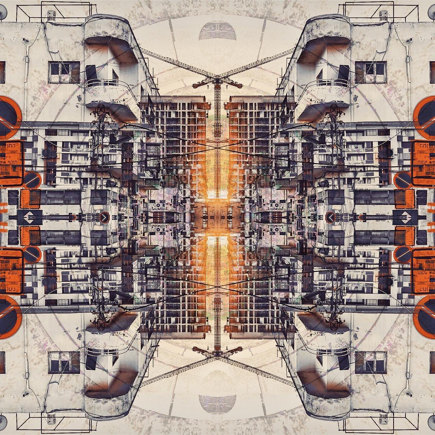 symmetrical abstract architectural pattern